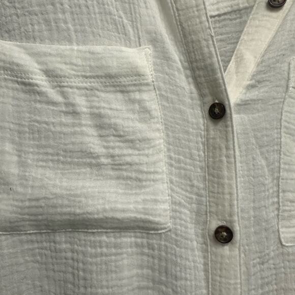 MARINE LAYER White Textured Fabric - Picture 3 of 5